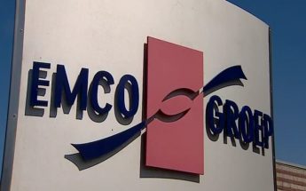 Zuil met logo EMCO-groep